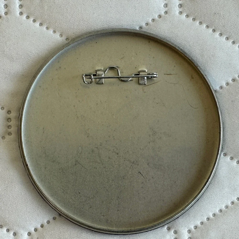 Intel Game On Pinback Button Unisex OS Black Good